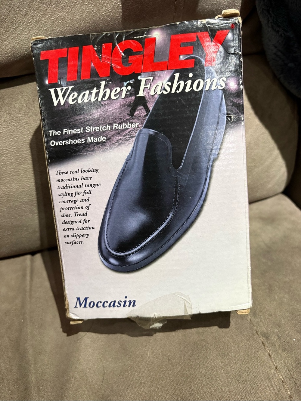 TINGLEY Weather Fashions Men’s Black Moccasin Slip-On Overshoes